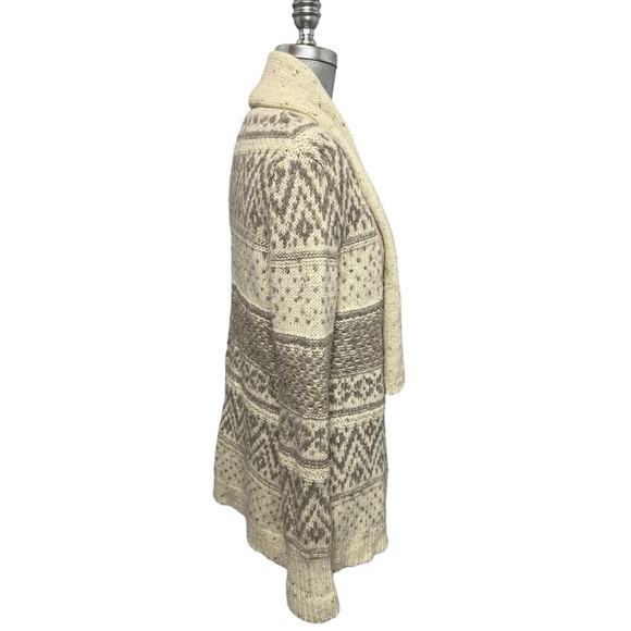 Spin-dl. Design Network Open Shawl Collar Knit Wool Angora Blend Cardigan XS - Picture 5 of 11